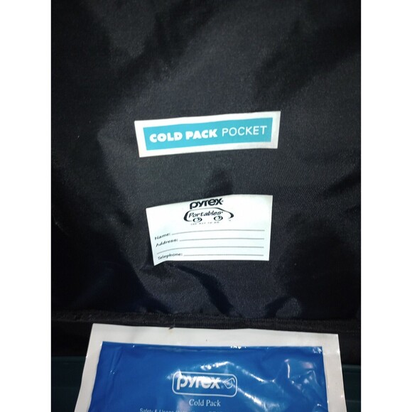 Pyrex Portables Carrying Case Bag Insulated Carrier With Lid, Cold Pack & Straps - Picture 16 of 16